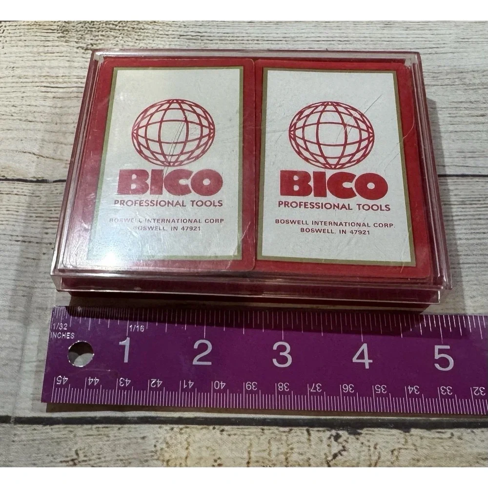 2 Decks of Vintage BICO Professional Tools Boswell Indiana Playing Cards GTubH